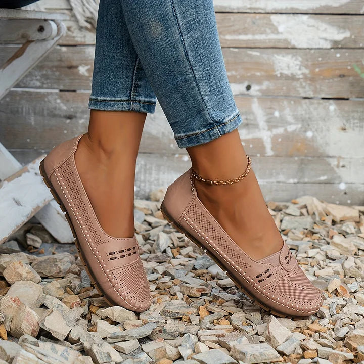 Alice | Women’s Perforated Slip On Casual Loafers Luvy Boutique