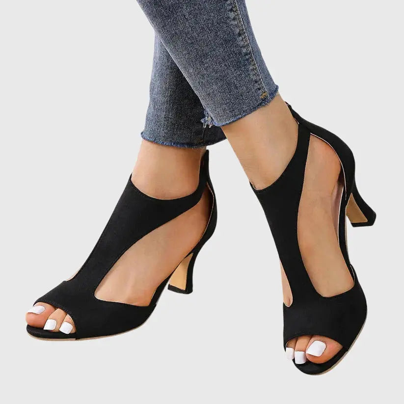 Destiny | Women’s Orthopedic Peep Toe Strap Heels Luvy Boutique