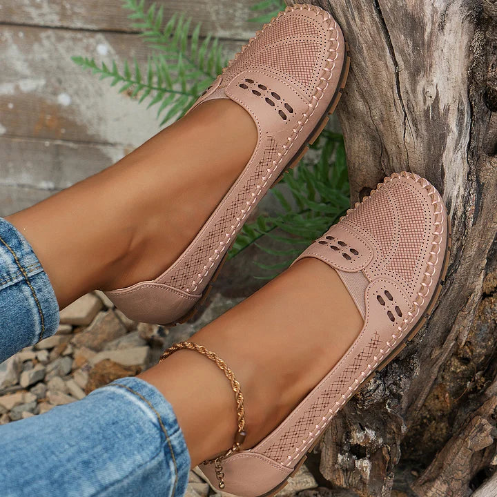 Alice | Women’s Perforated Slip On Casual Loafers Luvy Boutique