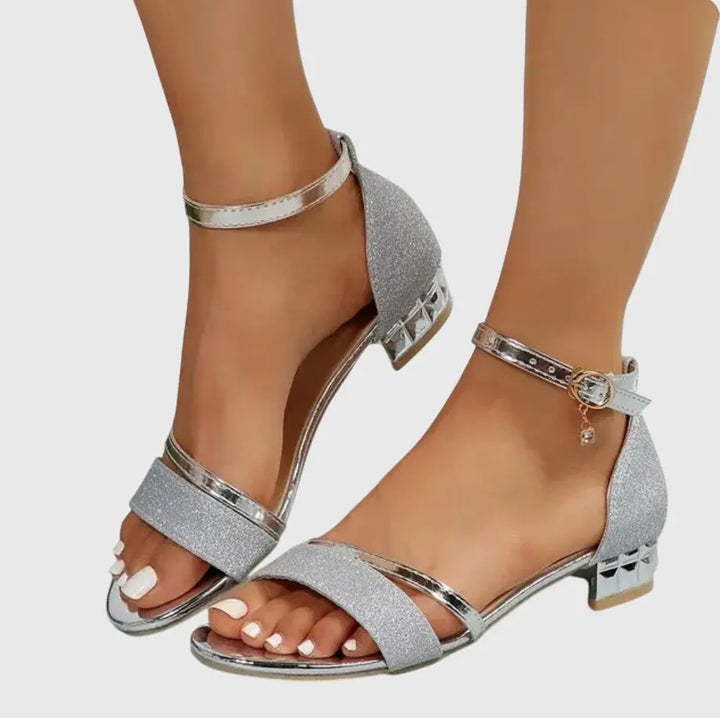 Daisy | Womens Ankle Strap Block Heel Sandals Luvy Boutique