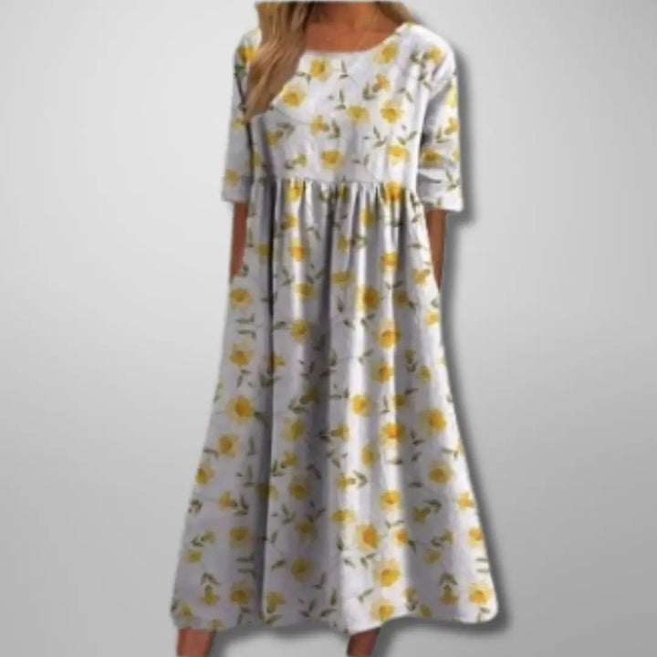 Gail™ | Relaxed Floral Midi Dress Luvy Boutique
