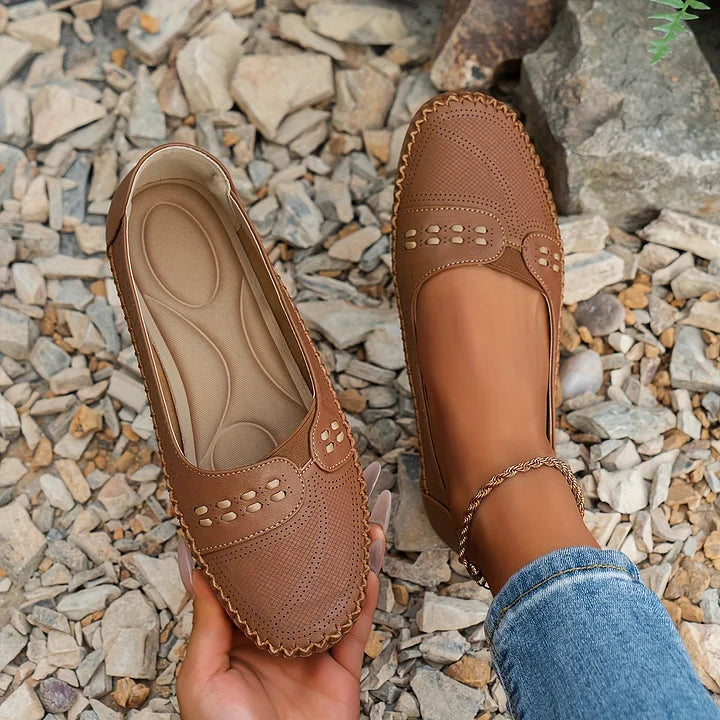 Alice | Women’s Perforated Slip On Casual Loafers Luvy Boutique