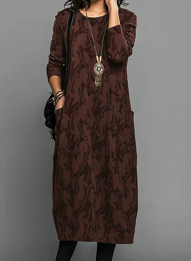 Caroline | Women Long Sleeve Floral Maxi Dress Luvy Boutique
