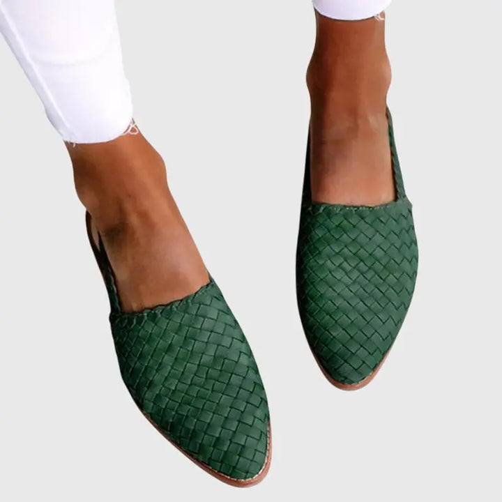 Gabriella | Women Woven Pointed Toe Flat Sandals Luvy Boutique