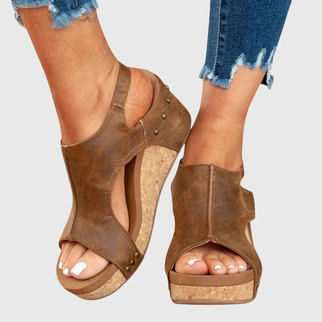 Danielle | Women’s Orthopedic Open Toe Platform Sandals Luvy Boutique