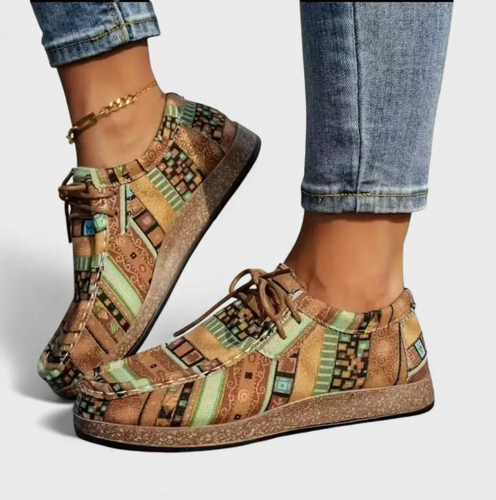 Abigail | Women Pattern Lace Up Casual Shoes Luvy Boutique