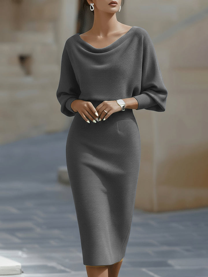 Isabella | Women Elegant Stretch Comfortable Midi Dress Luvy Boutique
