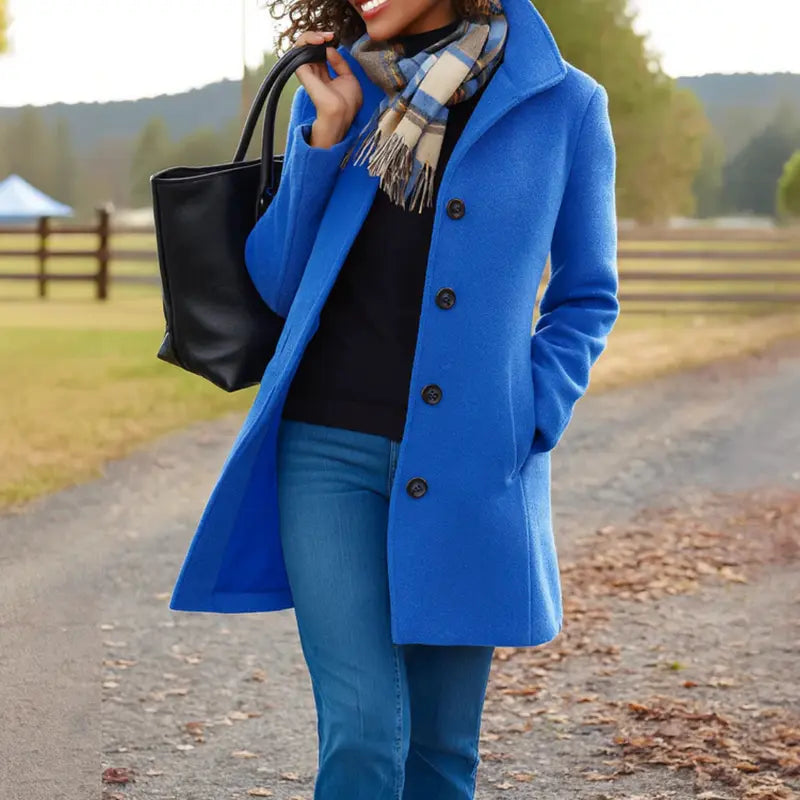 Alice | Women Button Front Casual Coat Luvy Boutique