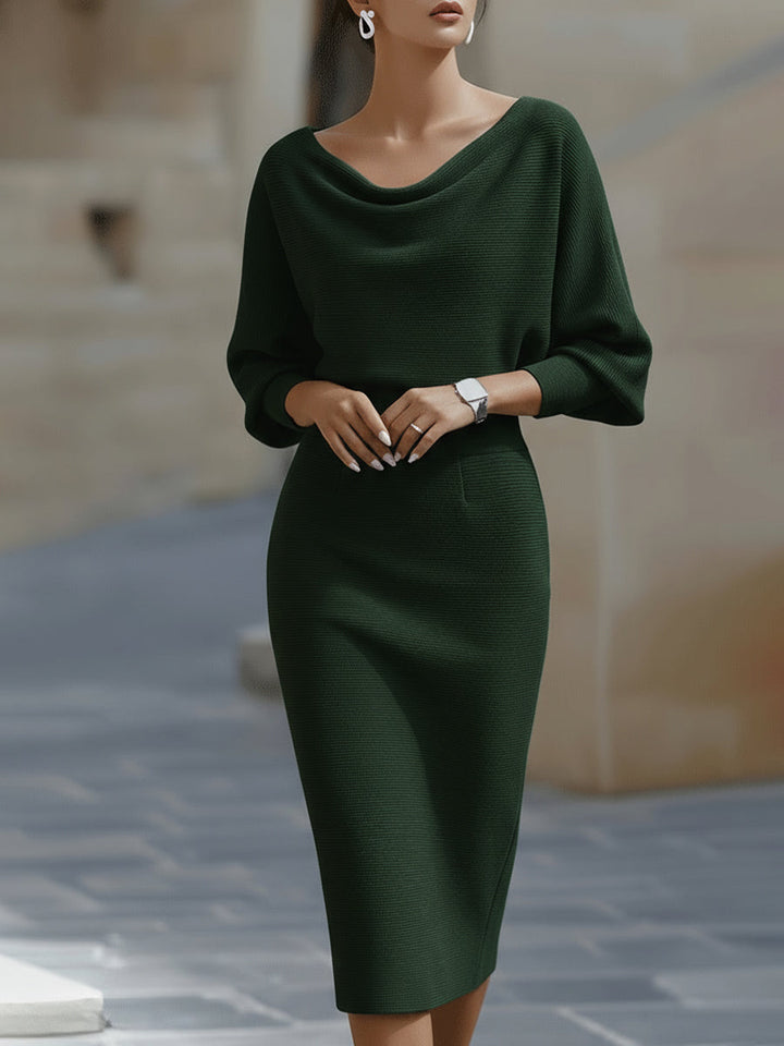 Isabella | Women Elegant Stretch Comfortable Midi Dress Luvy Boutique