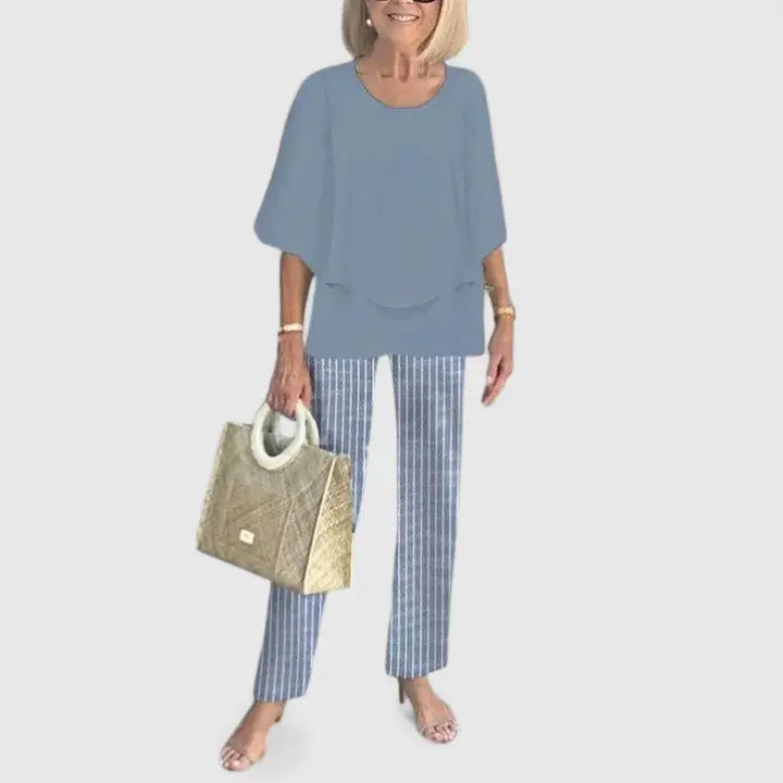 Amelia | Women’s Printed Pants Two Piece Set Luvy Boutique