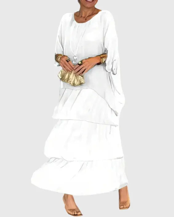Emily | Women’s Layered Bohemian Maxi Dress Luvy Boutique