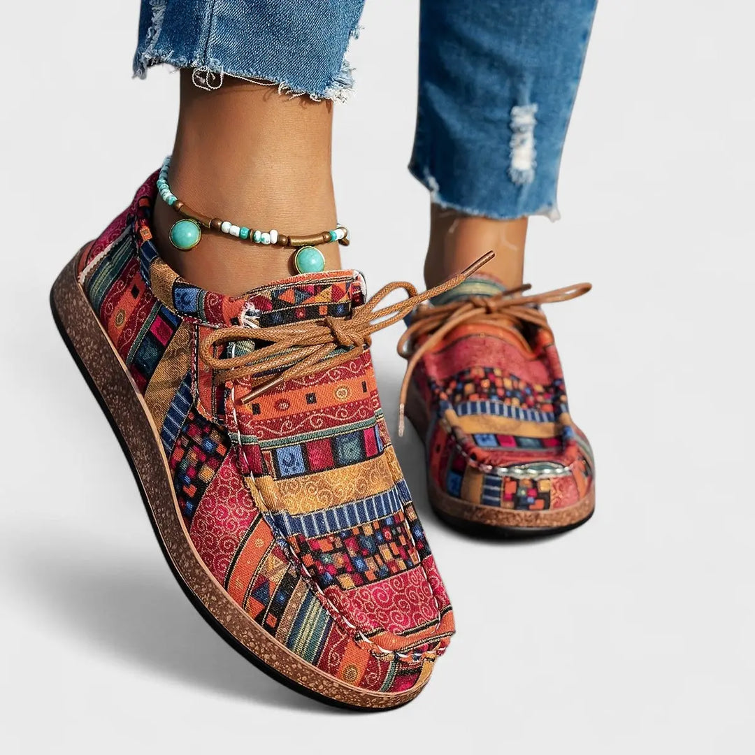 Abigail | Women Pattern Lace Up Casual Shoes Luvy Boutique
