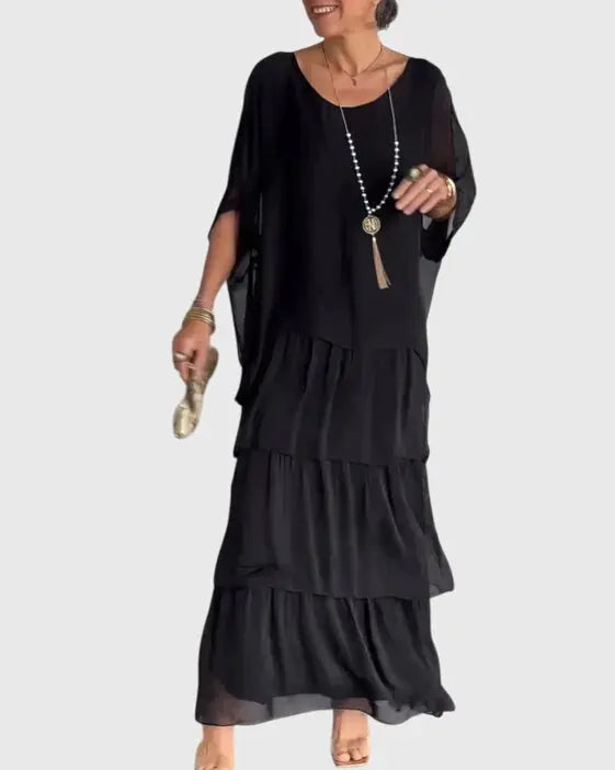 Emily | Women’s Layered Bohemian Maxi Dress Luvy Boutique