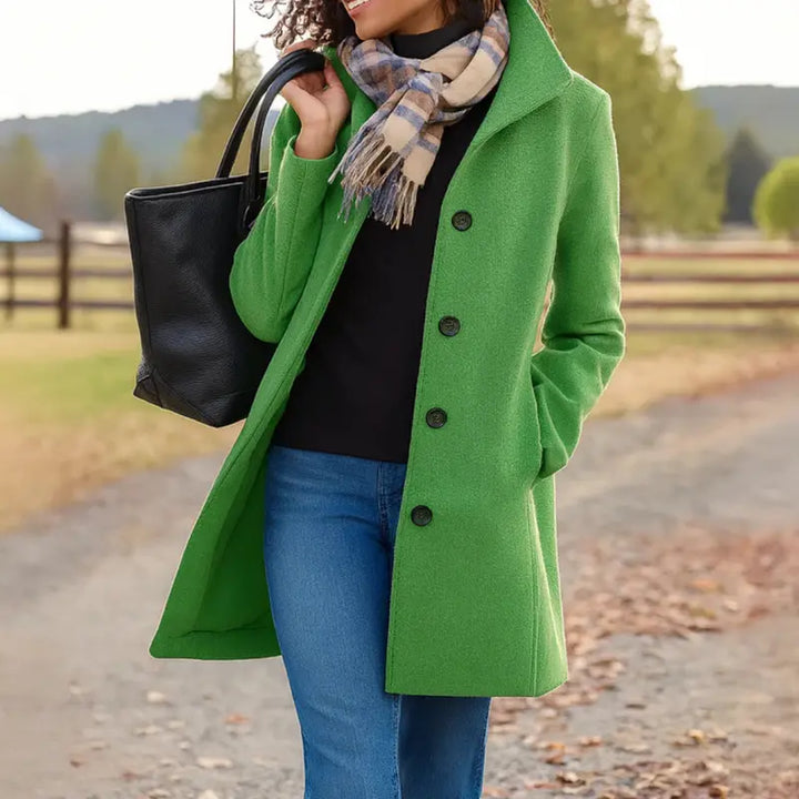 Alice | Women Button Front Casual Coat Luvy Boutique