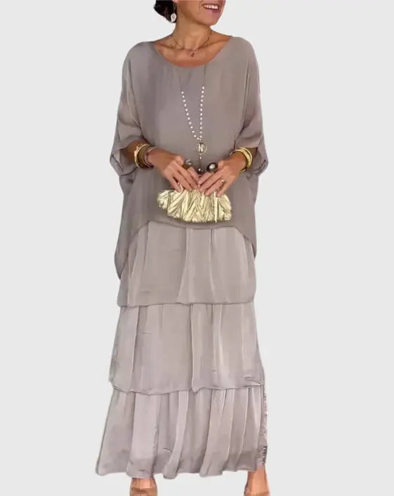 Emily | Women’s Layered Bohemian Maxi Dress Luvy Boutique