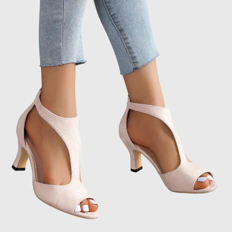 Destiny | Women’s Orthopedic Peep Toe Strap Heels Luvy Boutique