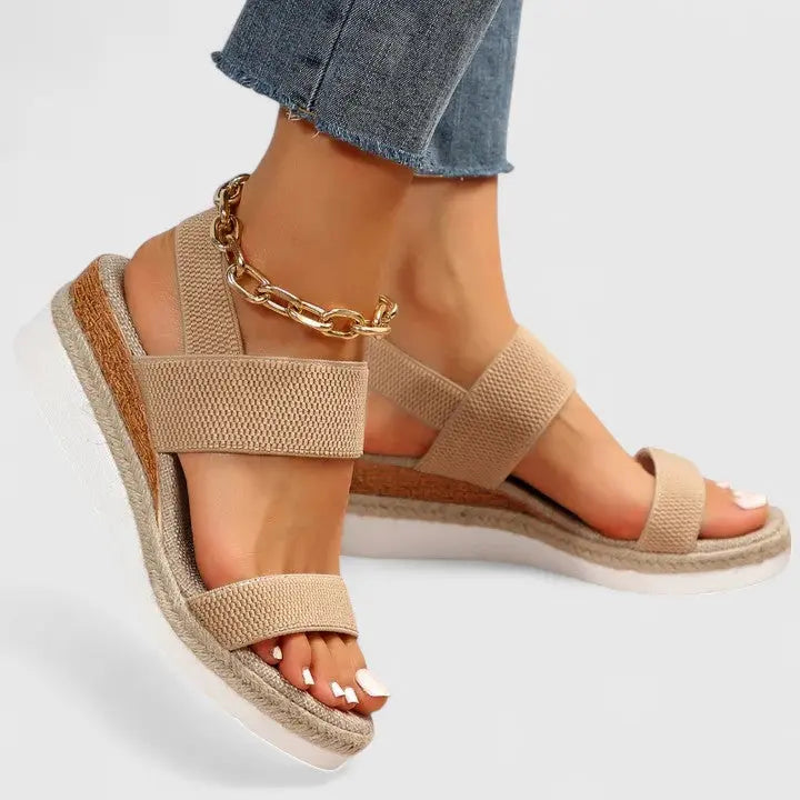 Caroline | Women’s Orthopedic Cross Strap Platform Sandals Luvy Boutique