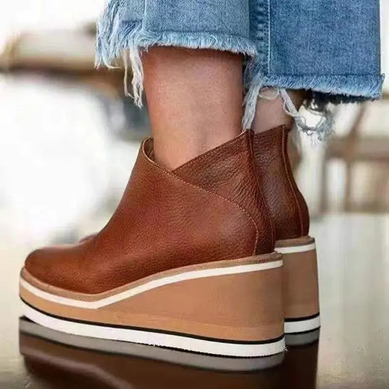 Brooklyn | Women’s Orthopedic Waterproof Platform Ankle Boots Luvy Boutique