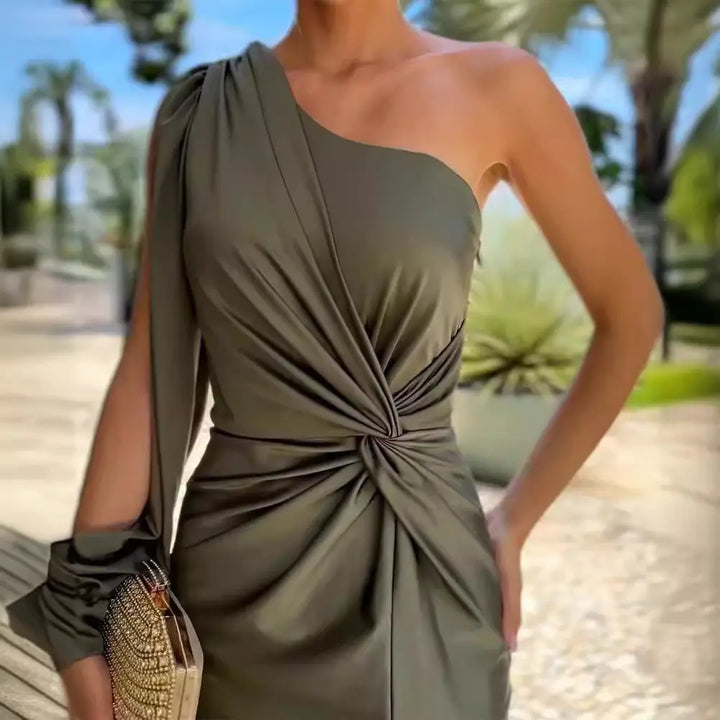 Nanette | Stylish One-Shoulder Dress Women Luvy Boutique
