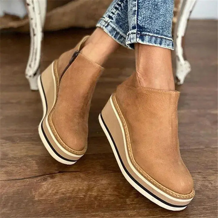 Emma | Women Platform Waterproof Ankle Boots Luvy Boutique