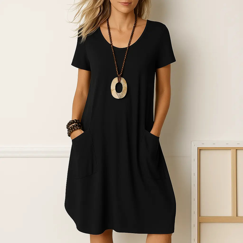 ALMARA | ELEGANT DRESS WITH DISCREET TUMMY COVERAGE Luvy Boutique