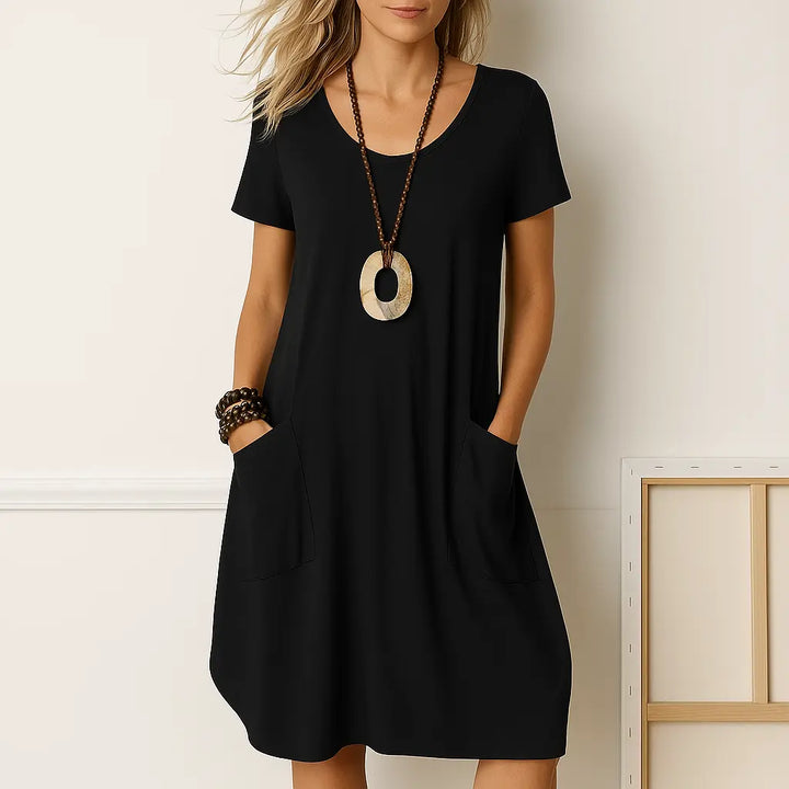 ALMARA | ELEGANT DRESS WITH DISCREET TUMMY COVERAGE Luvy Boutique