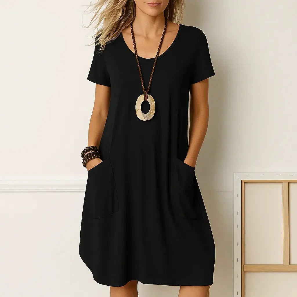 ALMARA | ELEGANT DRESS WITH DISCREET TUMMY COVERAGE Luvy Boutique