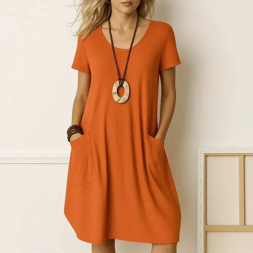 ALMARA | ELEGANT DRESS WITH DISCREET TUMMY COVERAGE Luvy Boutique