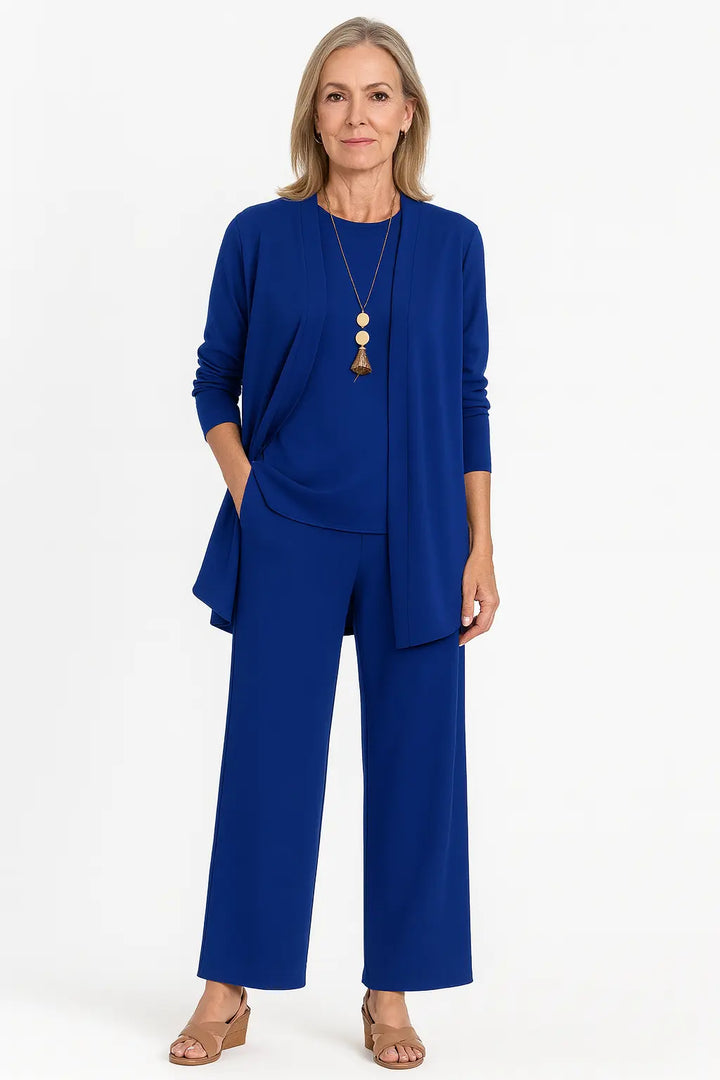 Bianca | Women’s Three Piece Top Cardigan Pants Set Luvy Boutique
