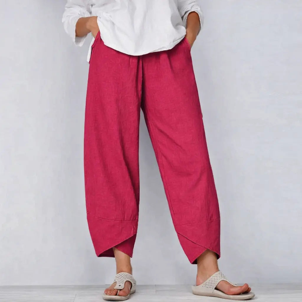 Violet | Women’s Relaxed Fit Cropped Casual Pants Luvy Boutique