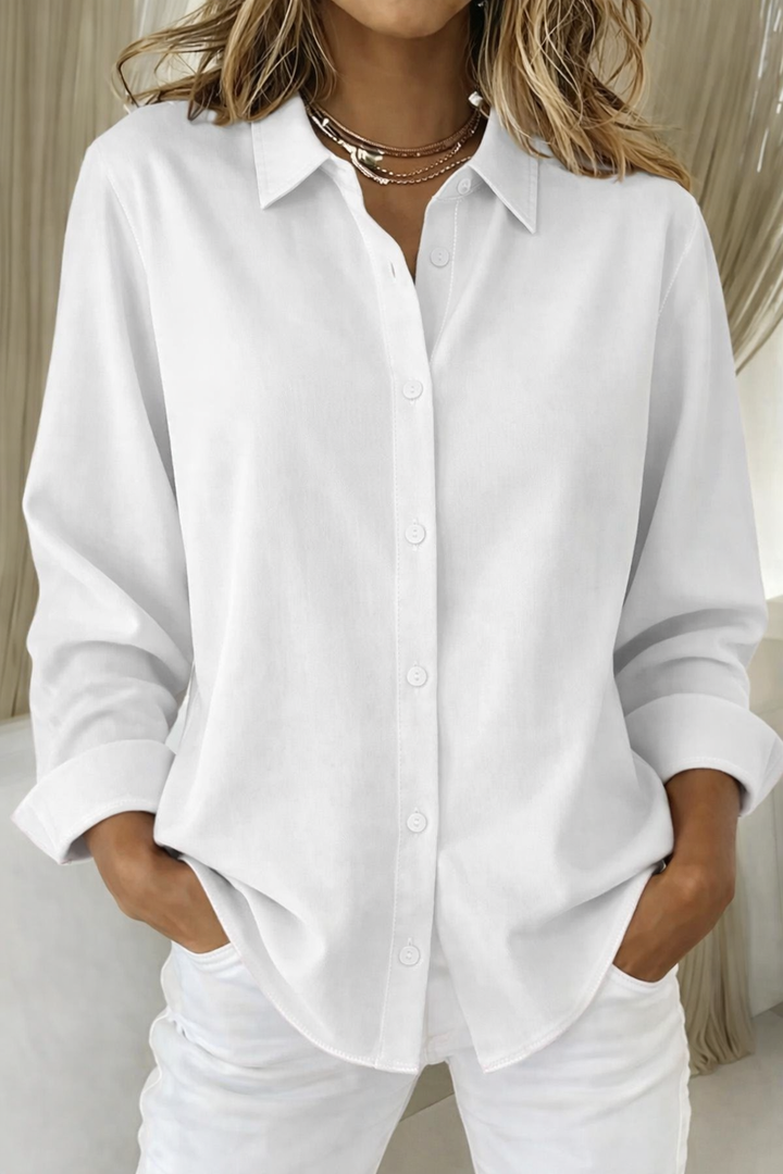 Alyssa | Women’s Button Front Long Sleeve Top Luvy Boutique