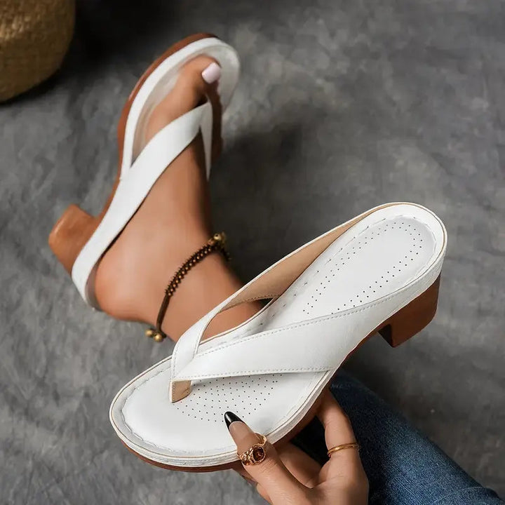 Emily | Womens Orthopedic Slip On Sandal Heels Luvy Boutique