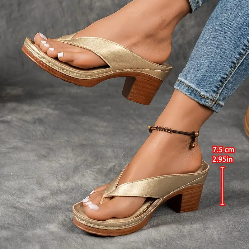 Eleanor | Women’s Open Toe Block Heel Sandals Luvy Boutique