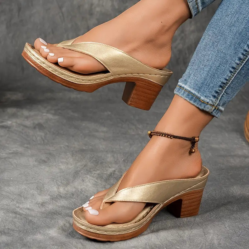 Emily | Womens Orthopedic Slip On Sandal Heels Luvy Boutique