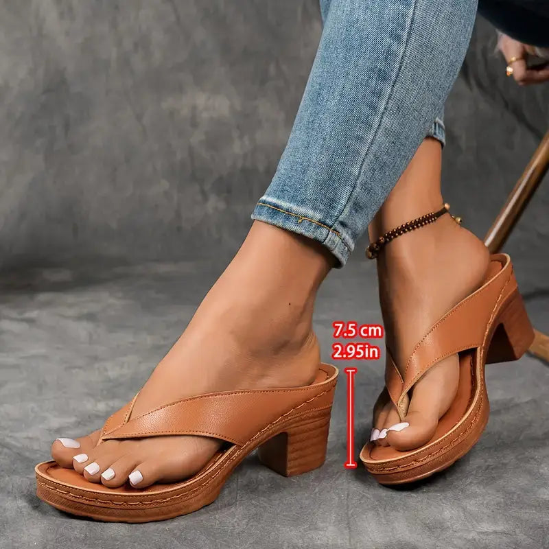 Emily | Womens Orthopedic Slip On Sandal Heels Luvy Boutique