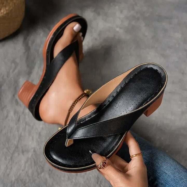 Emily | Womens Orthopedic Slip On Sandal Heels Luvy Boutique