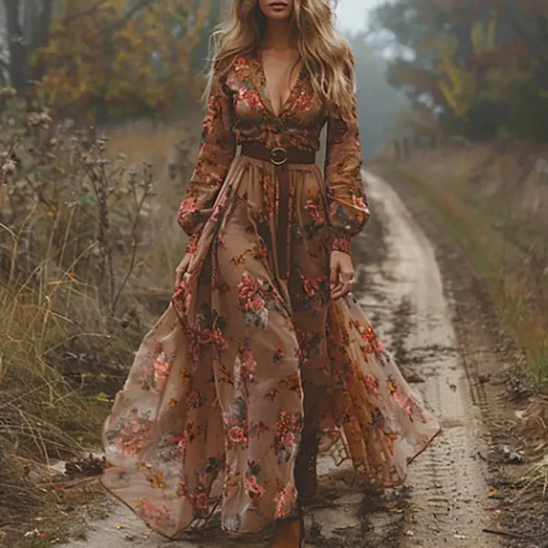 Audrey | Women Long Sleeve Maxi Style Dress Luvy Boutique
