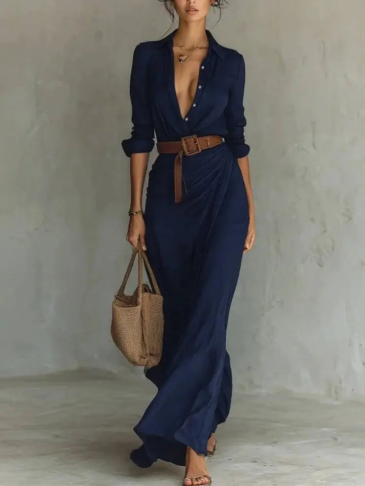 Dakota | Women Long Sleeve Wrap Maxi Dress Luvy Boutique