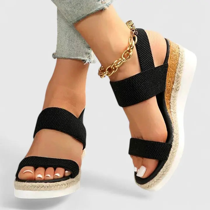 Caroline | Women’s Orthopedic Cross Strap Platform Sandals Luvy Boutique
