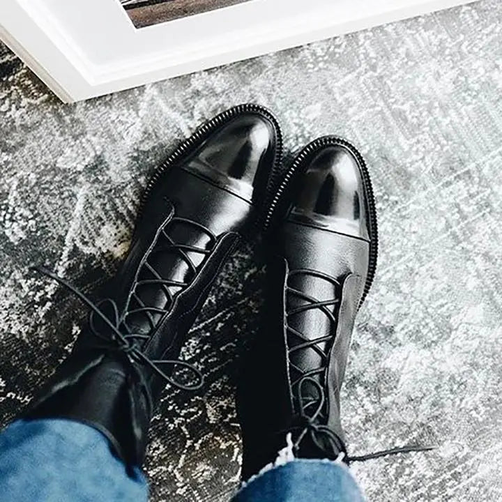 Audrey | Women’s Lace Up Ankle Boots Luvy Boutique