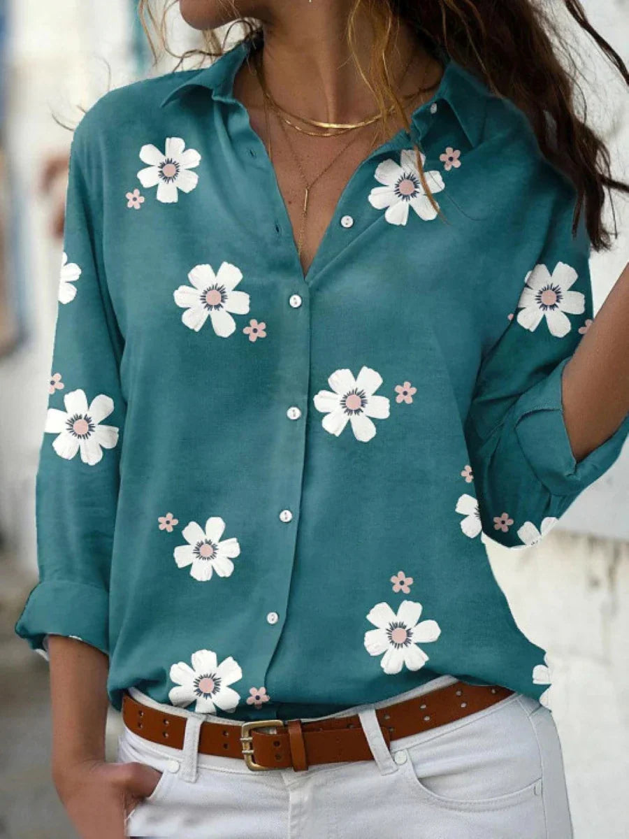 Jacklyn | Women Stylish Loose-Fit Floral Casual Blouse Luvy Boutique