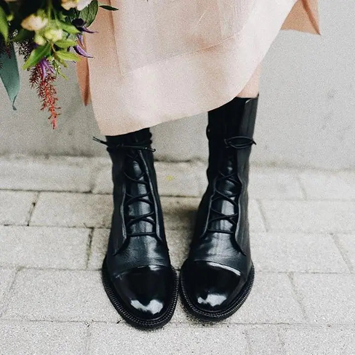 Audrey | Women’s Lace Up Ankle Boots Luvy Boutique