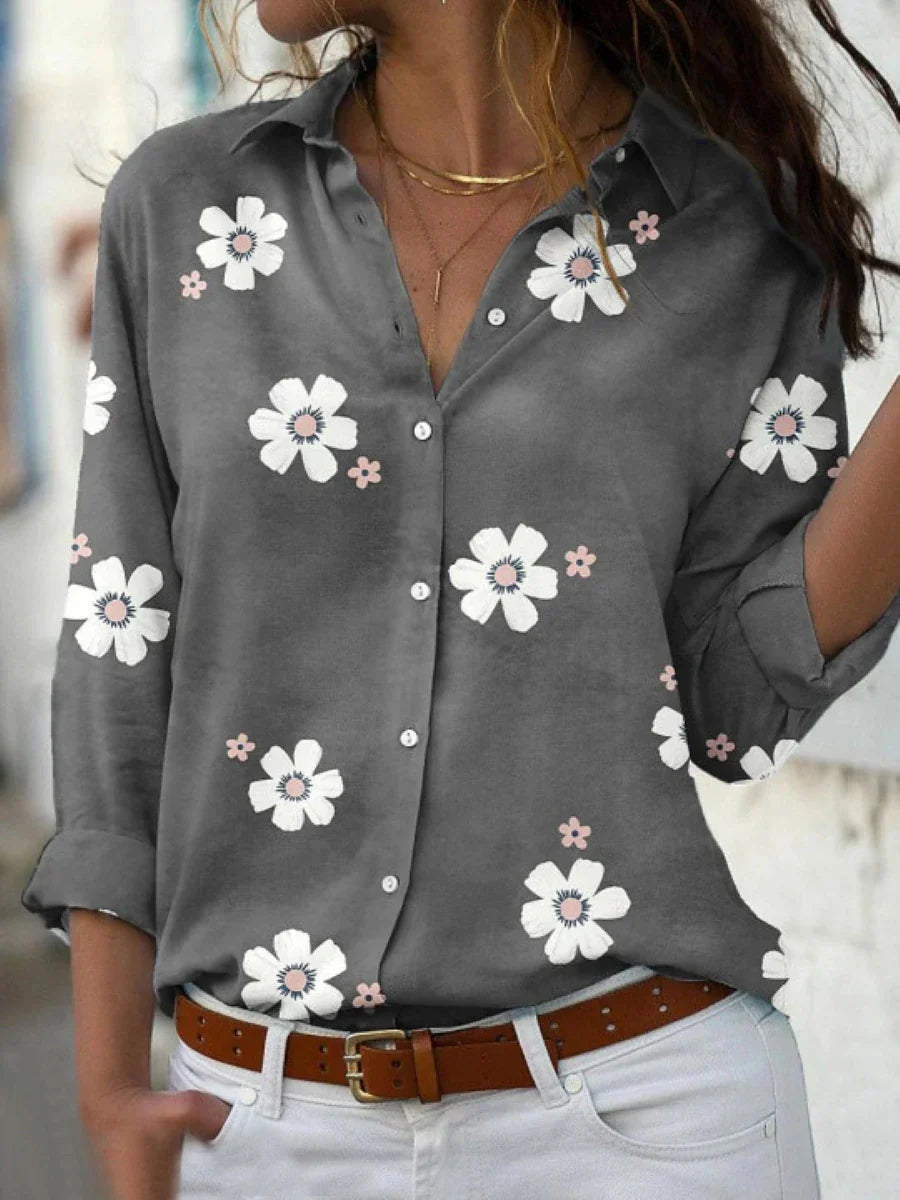 Jacklyn | Women Stylish Loose-Fit Floral Casual Blouse Luvy Boutique
