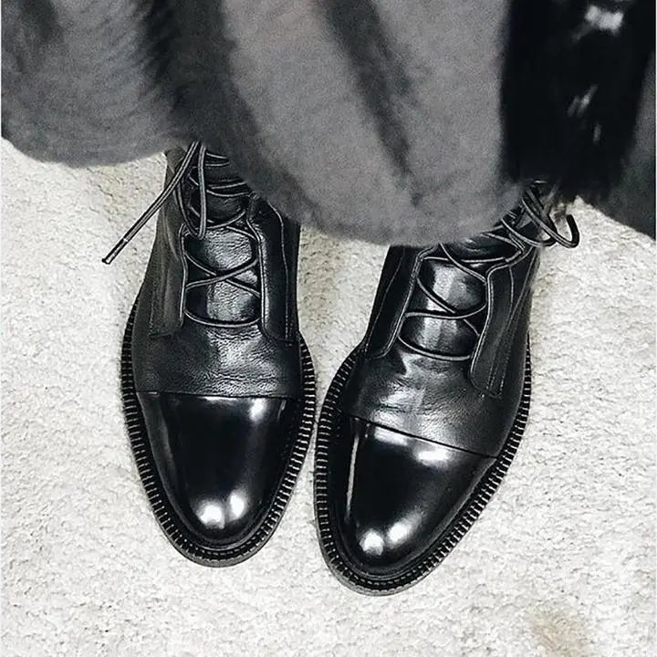 Audrey | Women’s Lace Up Ankle Boots Luvy Boutique