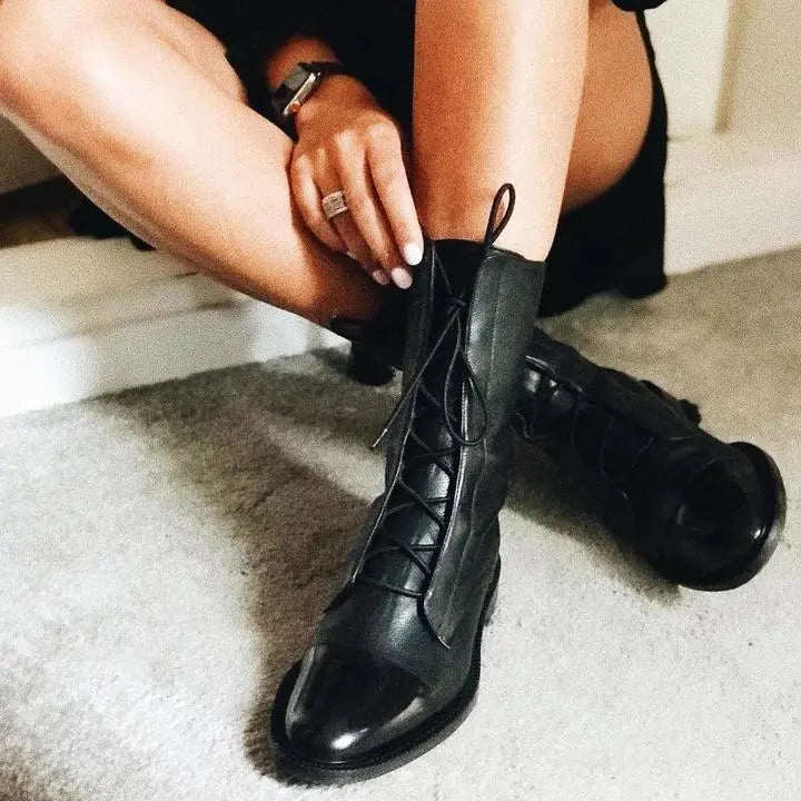 Audrey | Women’s Lace Up Ankle Boots Luvy Boutique