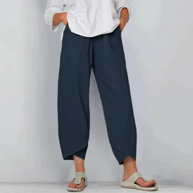 Violet | Women’s Relaxed Fit Cropped Casual Pants Luvy Boutique