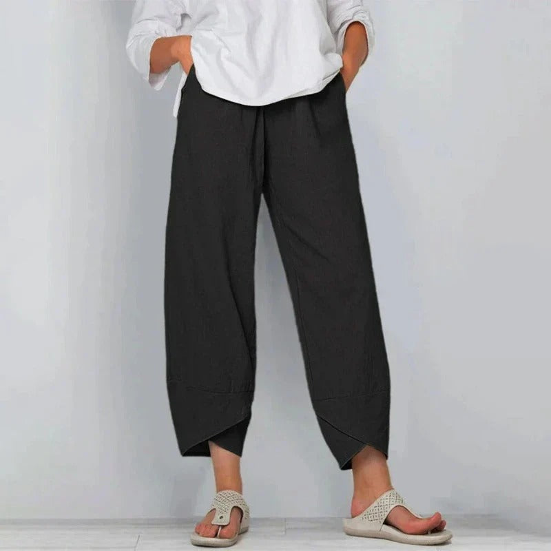 Violet | Women’s Relaxed Fit Cropped Casual Pants Luvy Boutique