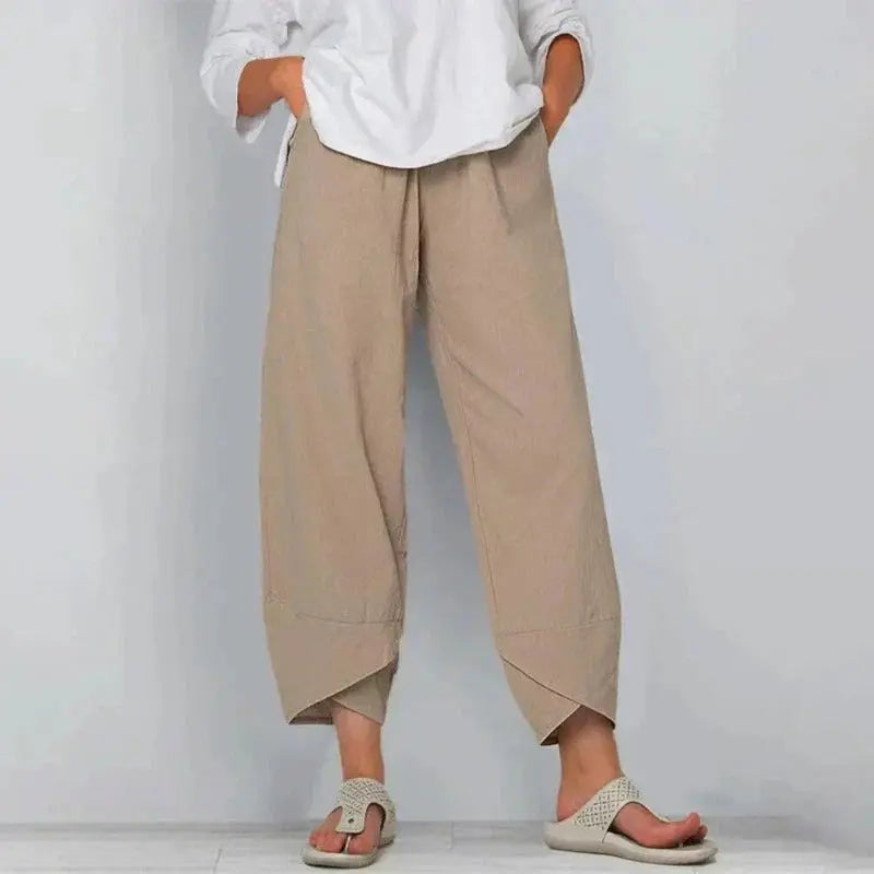 Violet | Women’s Relaxed Fit Cropped Casual Pants Luvy Boutique