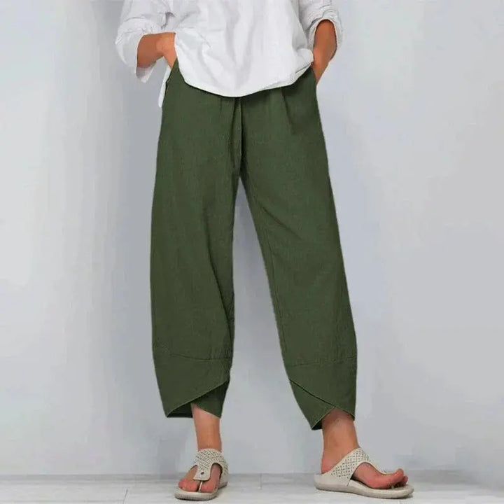 Violet | Women’s Relaxed Fit Cropped Casual Pants Luvy Boutique