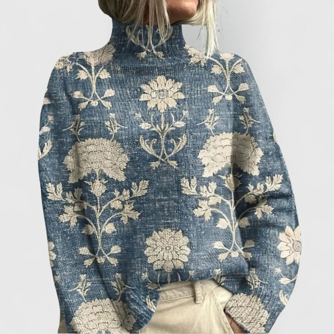 Hannah | Womens Nature Print Cozy Knit Sweater Luvy Boutique